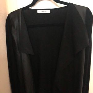 Zara Knit Black Cardigan Sweater